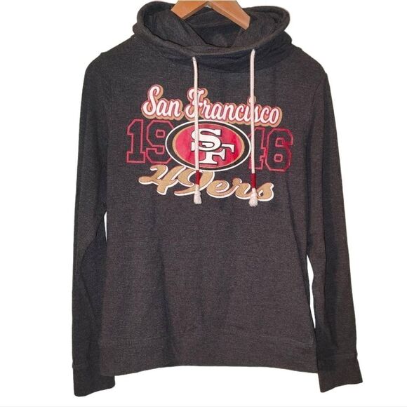 NFL Team San Francisco 49ers Graphic Cowl Neck Hoodie - Picture 1 of 6